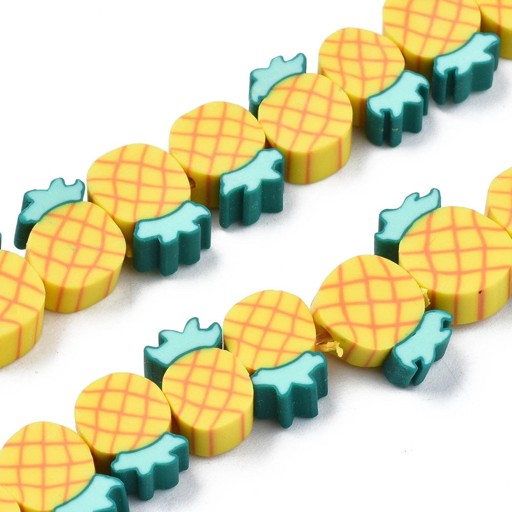 Pineapple Beads (40) - Hand Made Clay