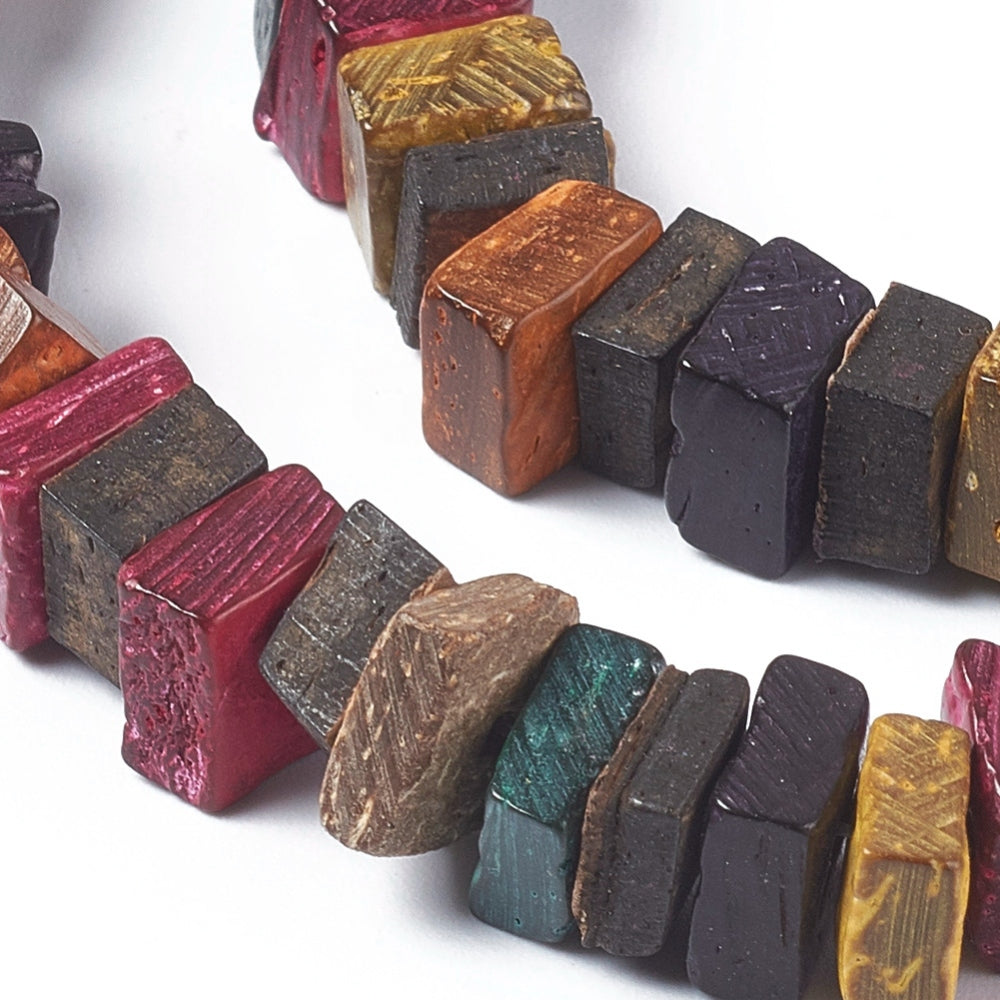 8mm Square Heishi Beads (1 Strand) - Coconut - Colours