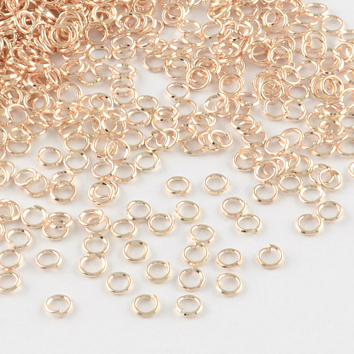 4mm Jumprings (100) - Rose Gold