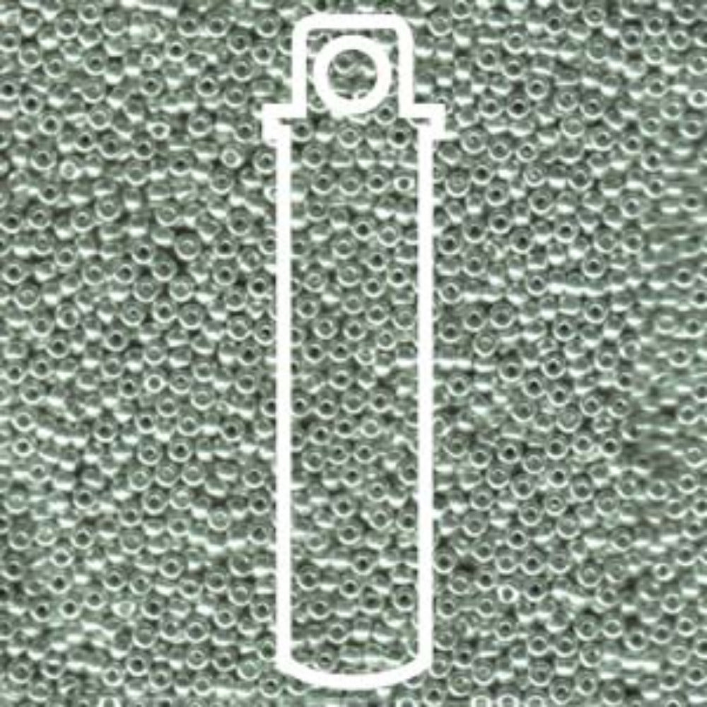 tiny glass seed beads with an outline of a tube depicted in white over the top