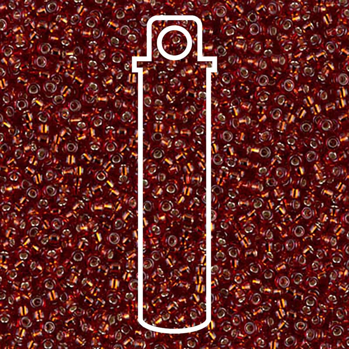 11/0 (#911D) Dark Ruby Red Silverlined - 24g Tube