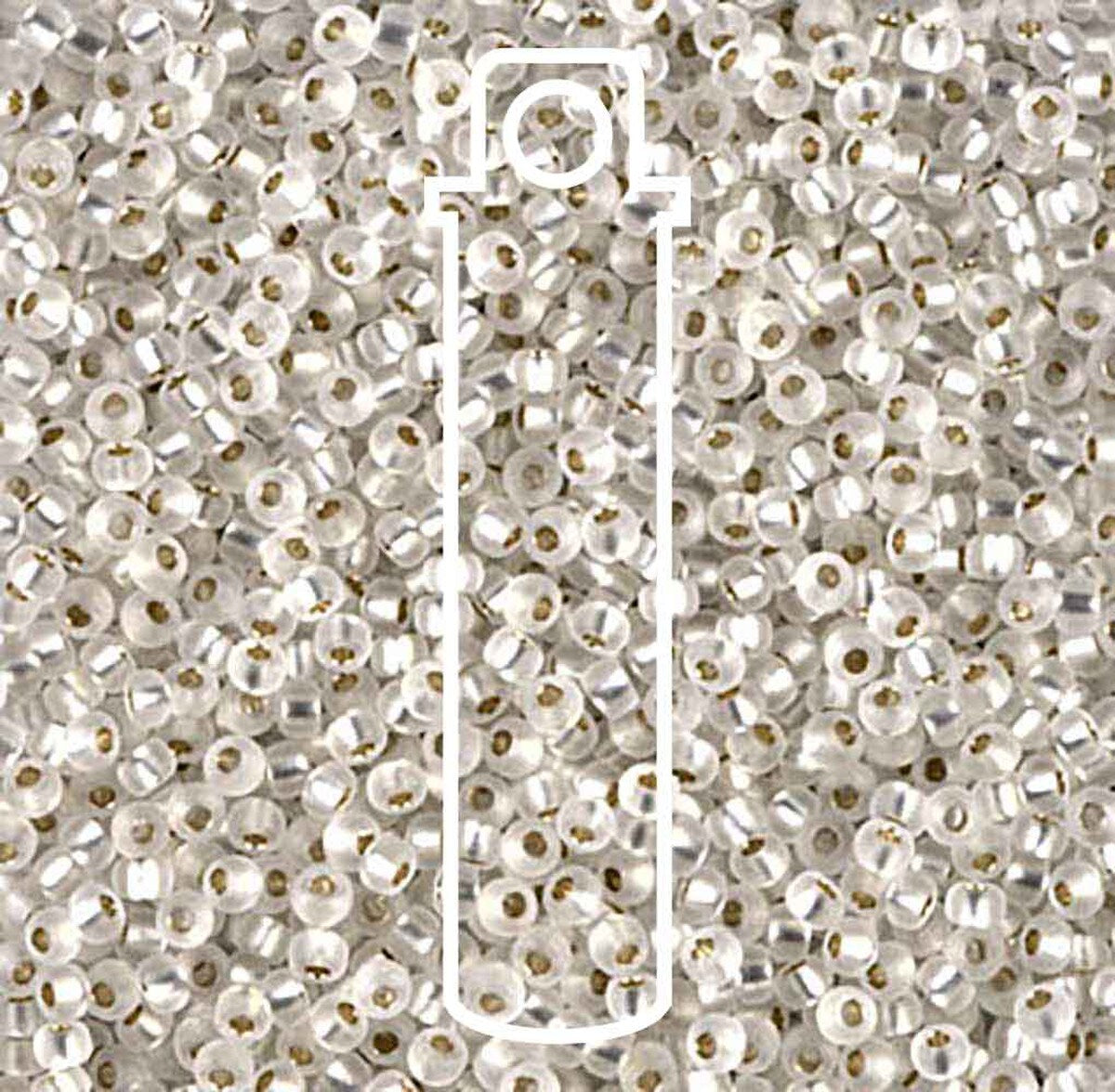 11/0 (#91F) Silver (Clear) Silverlined - 24g Tube