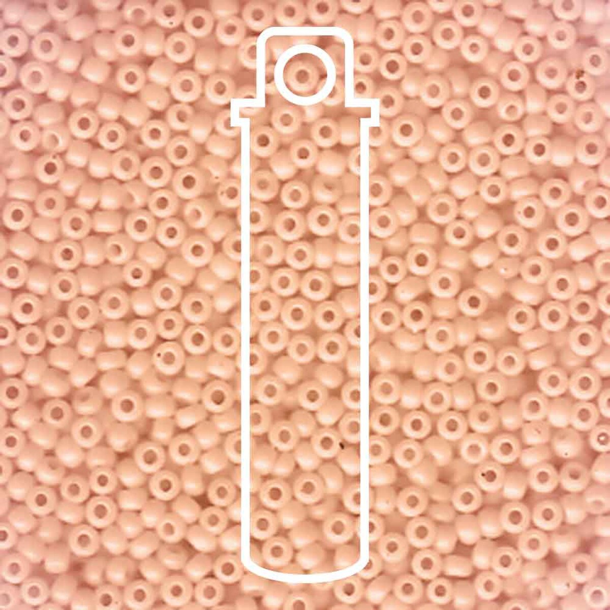 11/0 (#92345) Salmon Lined Opal Semi Matte - 24g Tube