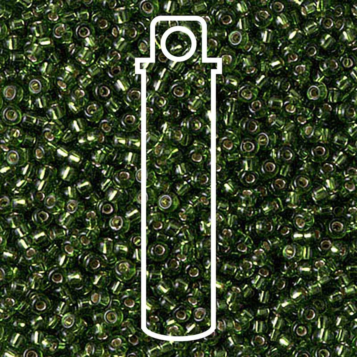 11/0 (#926) Olive Green Silverlined - 24g Tube