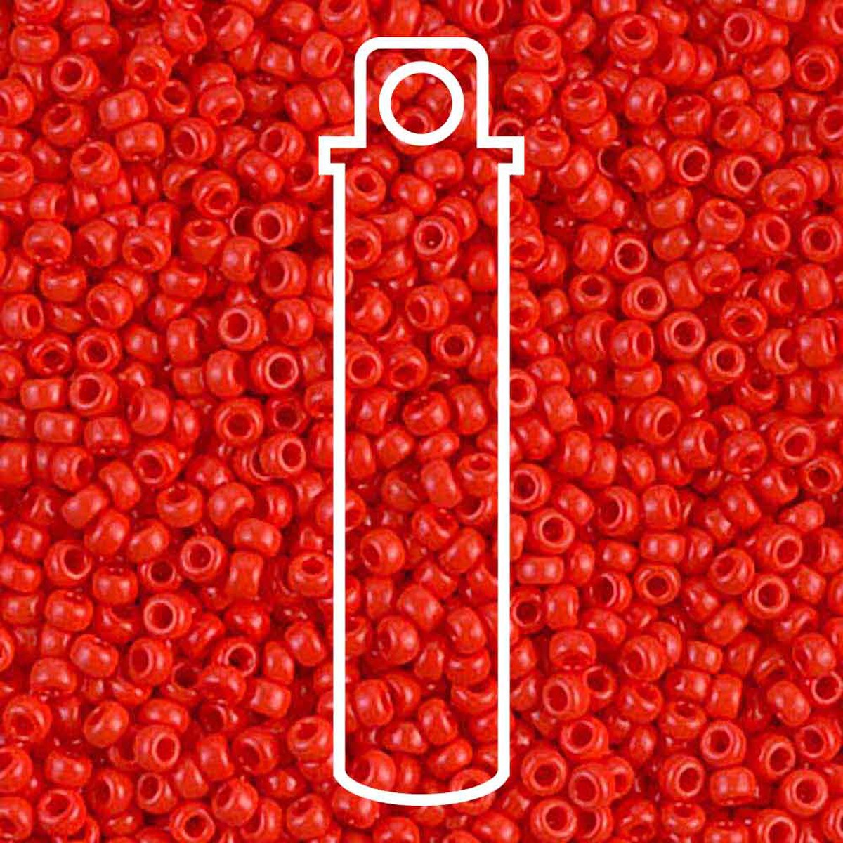 11/0 (#9407) Vermillion Opaque Red - 24g Tube