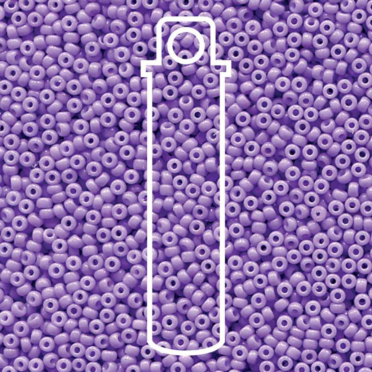 11/0 (#94488) Duracoat Opaque Dyed Pale Purple - 23g Tube - Bead Shack