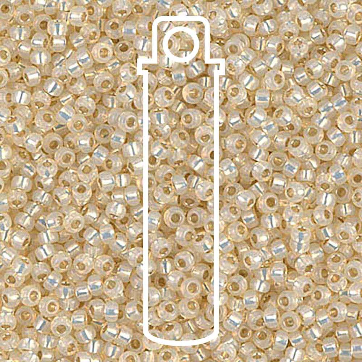 11/0 (#9577) Butter Cream Dyed Silverlined - 24g Tube