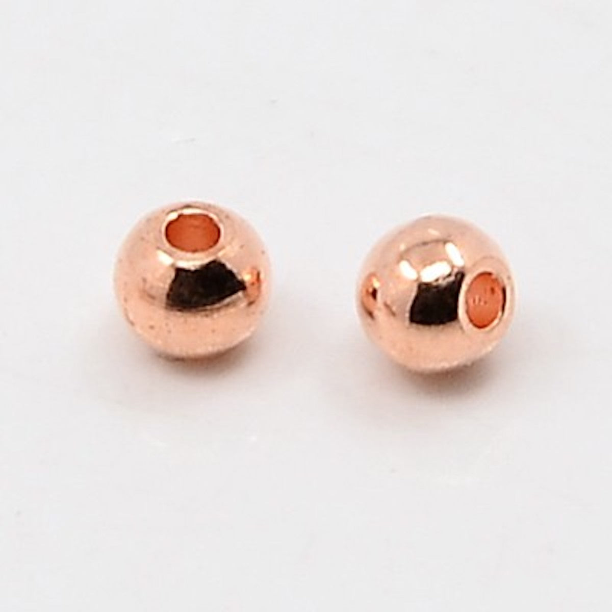 4mm Metal Beads (50) - Rose Gold