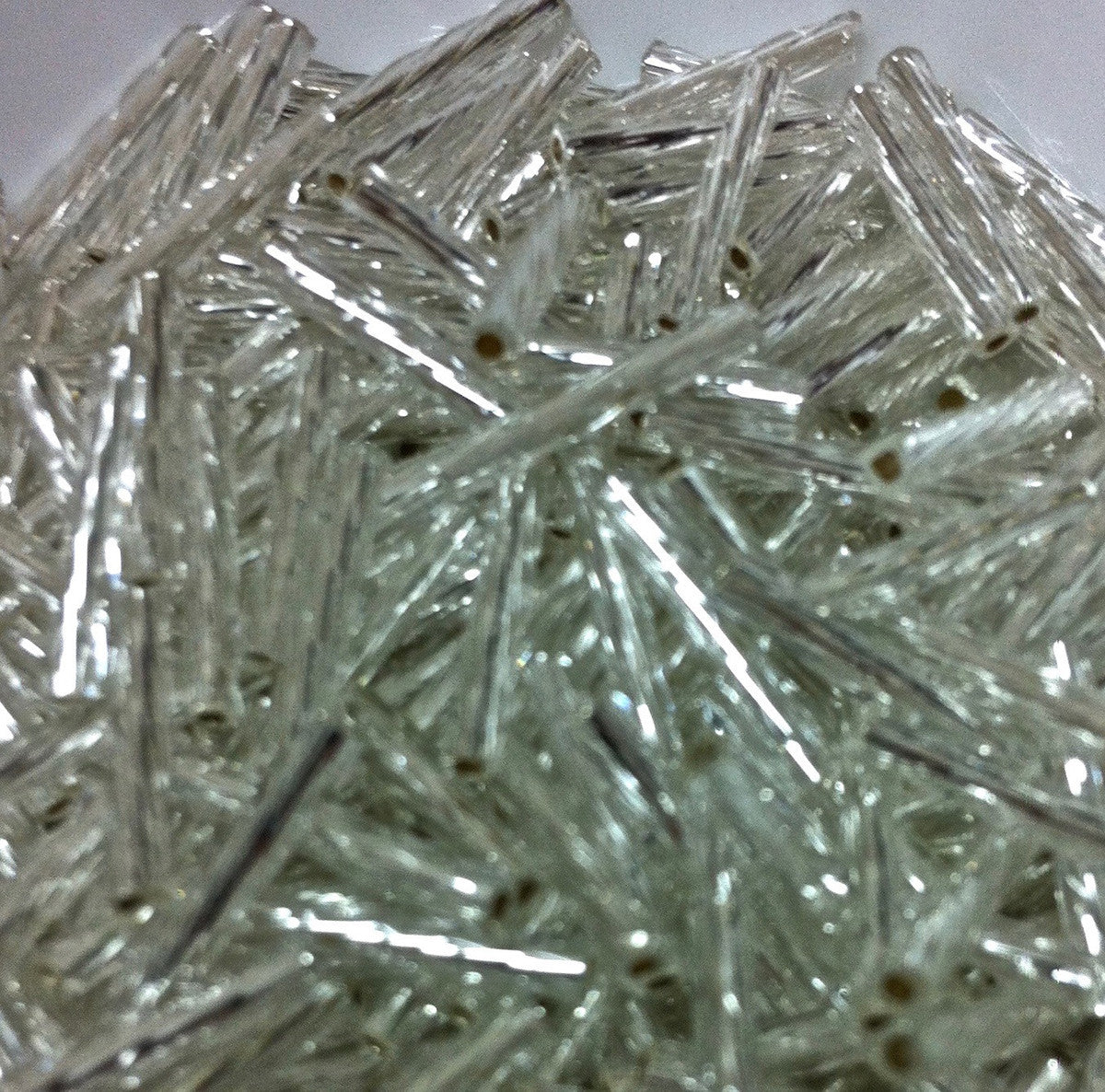 12mm (#34) Silver (Clear) Silverlined - Spiral Bugle - 10g Tube