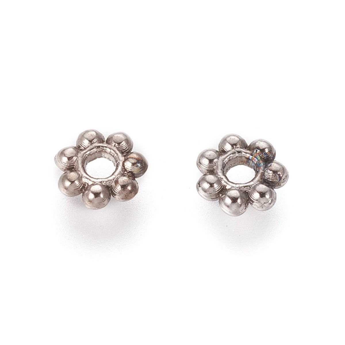 4mm Daisy Spacers (100) - Gunmetal