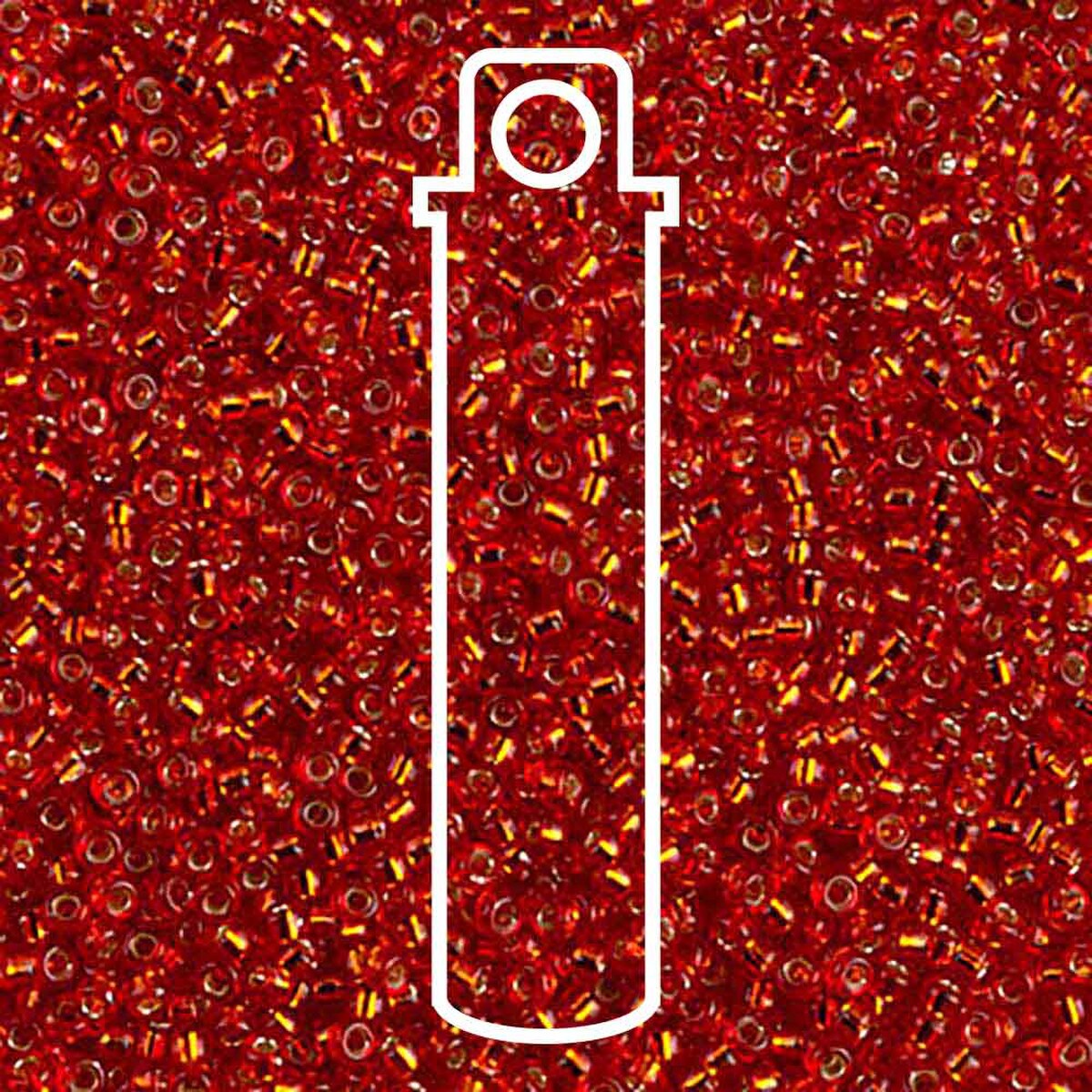 15/0 (#910) Flame Red Silverlined - 8.2g Tube