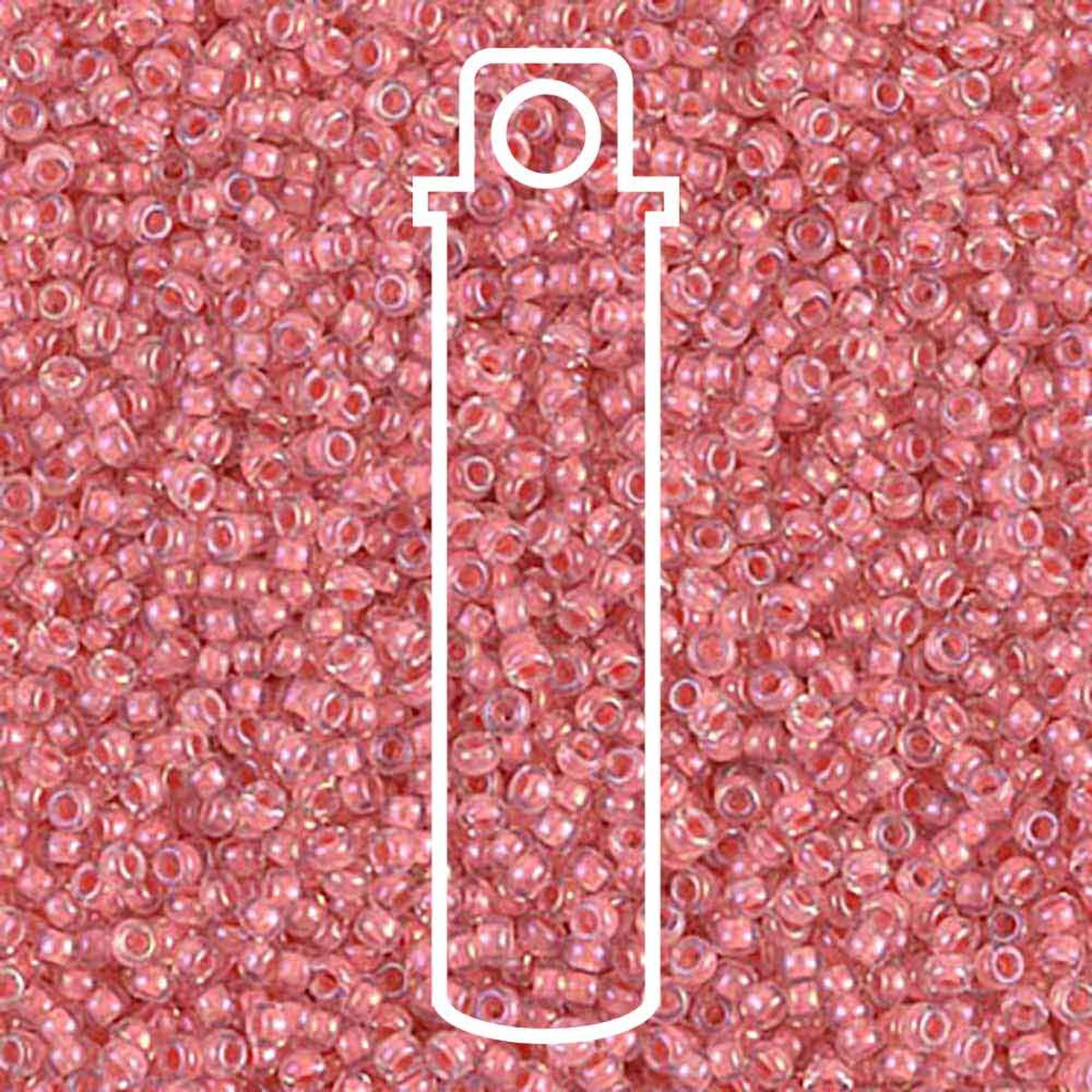 15/0 (#92200) Lined Rose Pink AB - 8.2g Tube