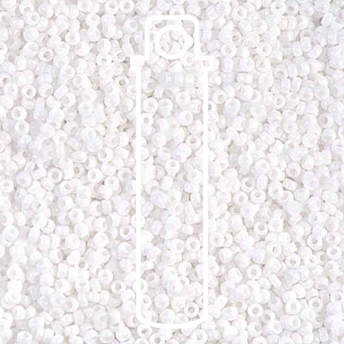 15/0 (#9402) White Opaque - 8.2g Tube