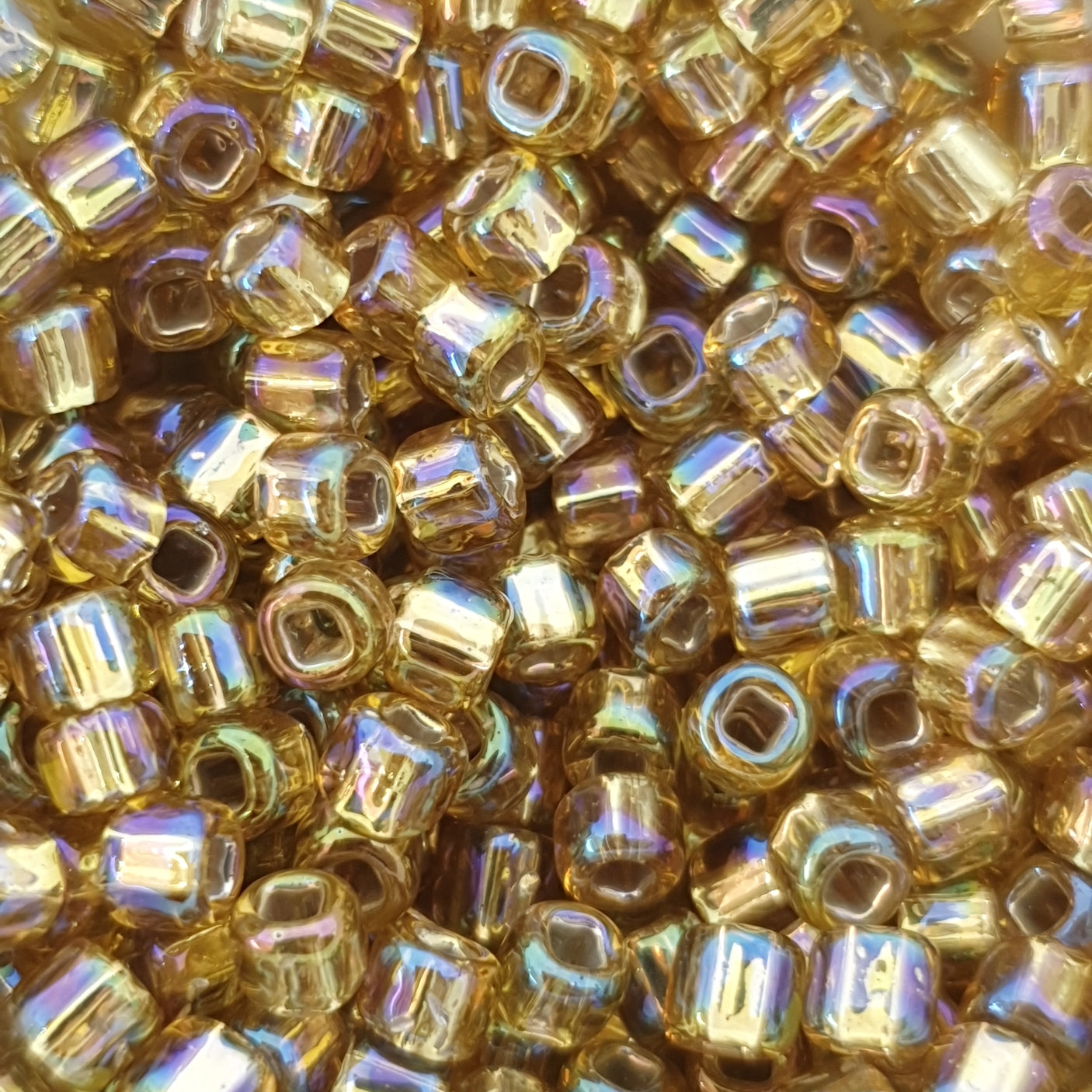 6/0 (#32r) Gold Silverlined Rainbow - 20g Tube