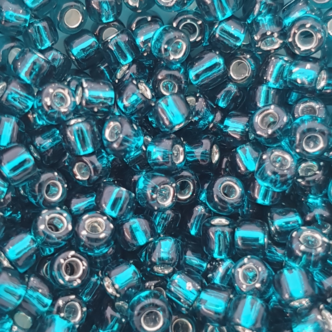 6/0 (#51) Teal Silverlined - 20g Tube