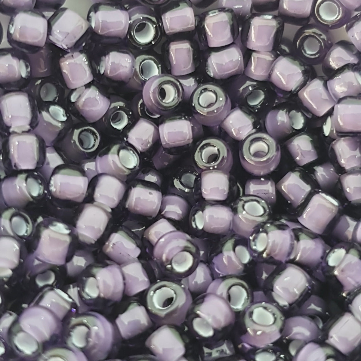 6/0 (#11/218) White Lined Transparent Amethyst - 20g Tube