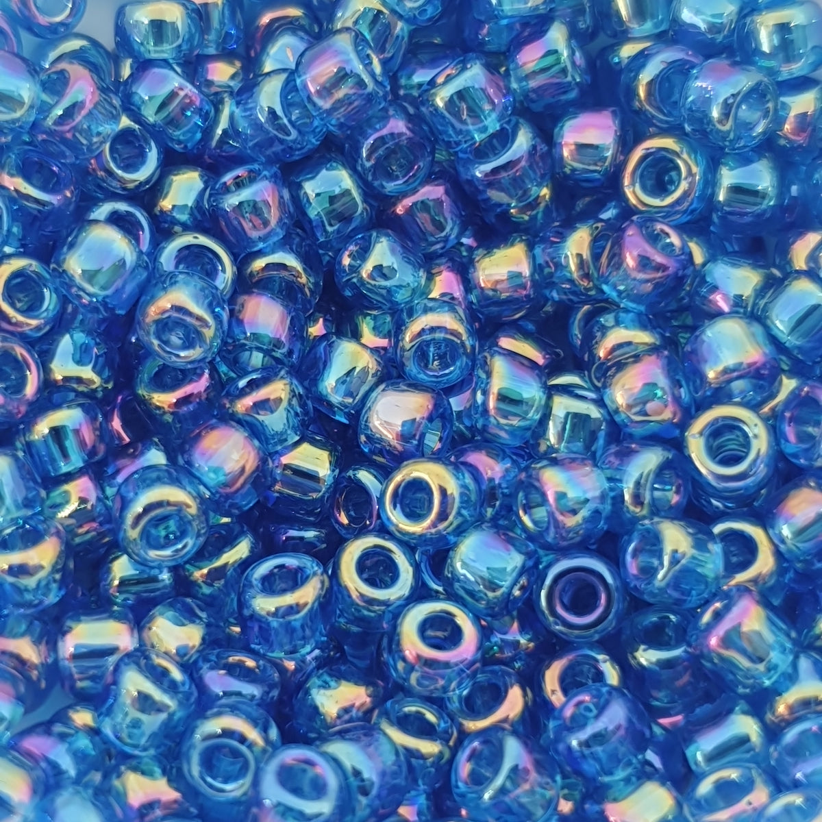 6/0 (#545r) Aqua Transparent Rainbow - 20g Tube