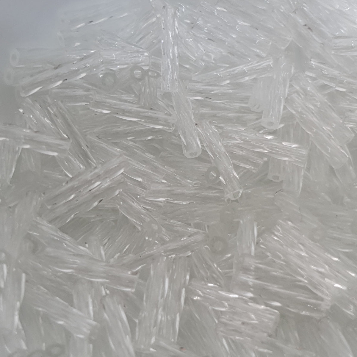 9mm (#4) Crystal Transparent - Spiral Bugle - 15g Tube