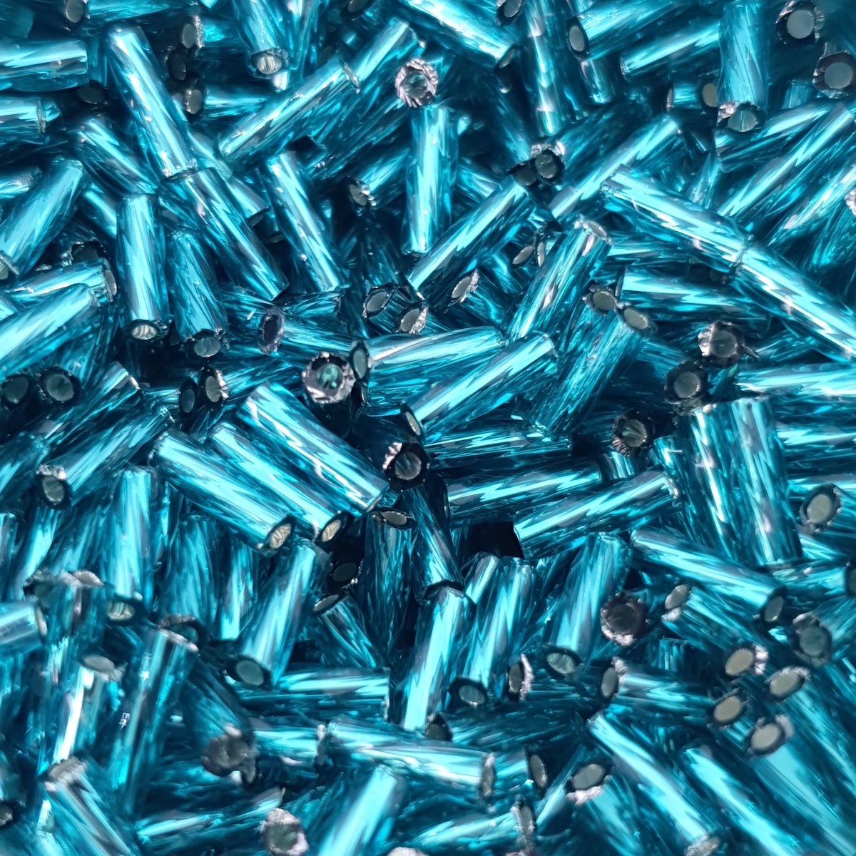 6mm (#51) Teal Silverlined - Spiral Bugle - 15g Tube