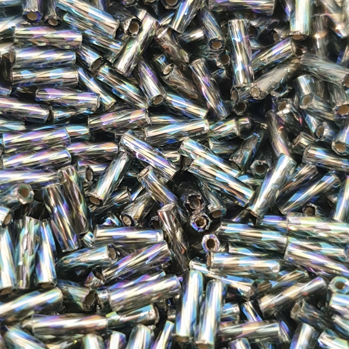 6mm (#56r) Purple Silverlined Rainbow - Spiral Bugle - 15g Tube