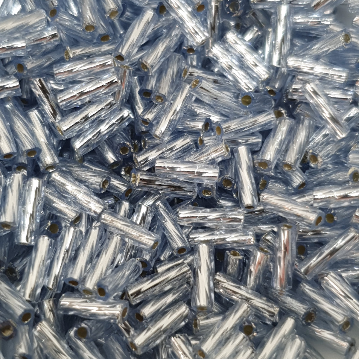 6mm (#42) Lt Blue Silverlined - Spiral Bugle - 15g Tube