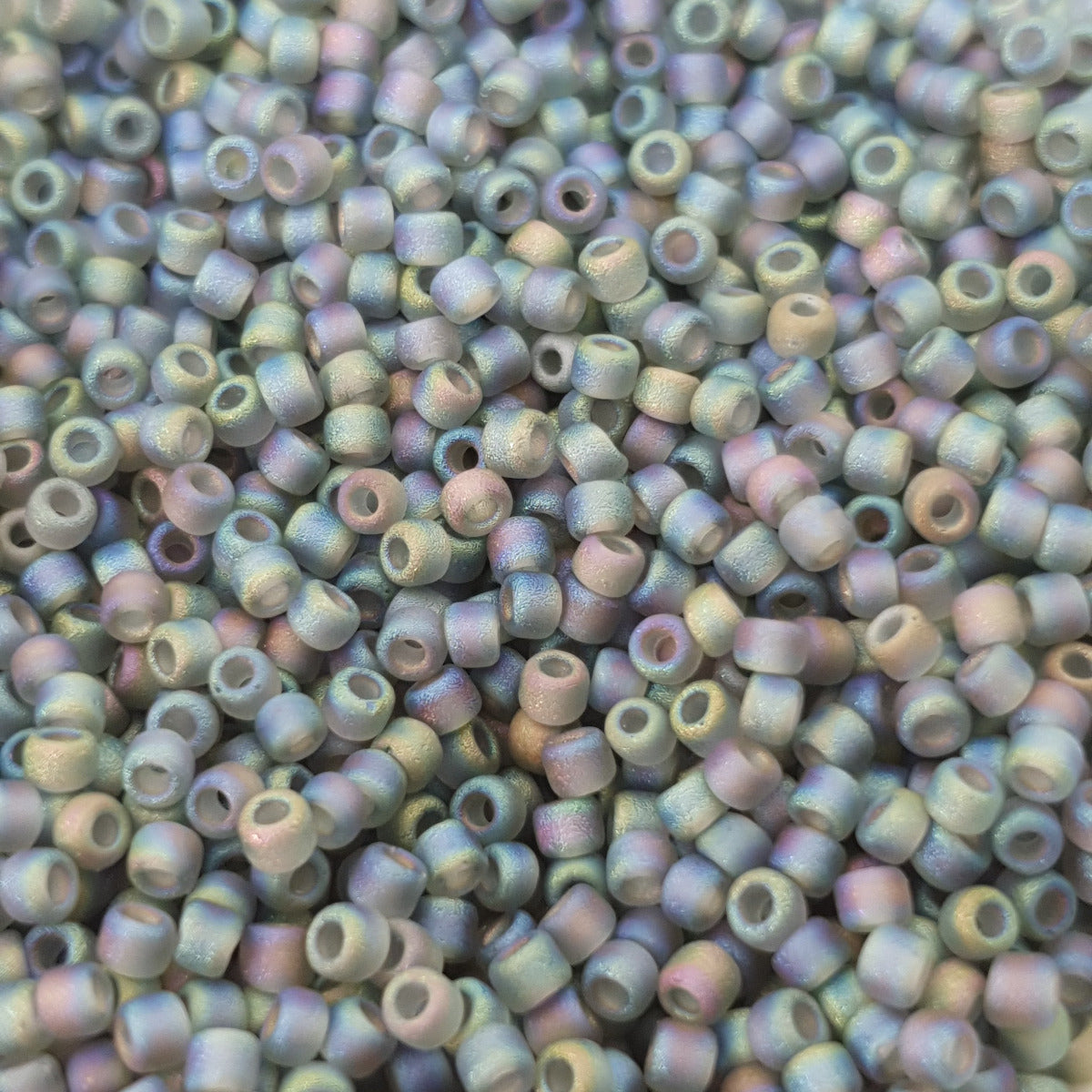 12/0 (#26fab) Grey Frosted AB - 23g Tube