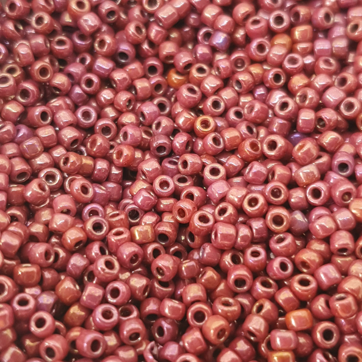 12/0 (#881) Crimson Opaque Gold Lustre - 22g Tube