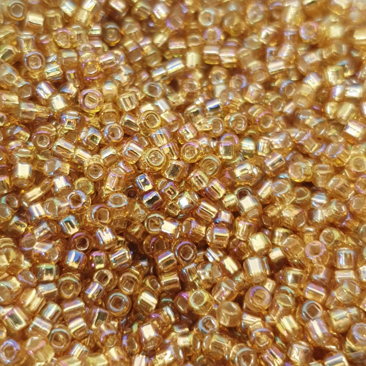 12/0 (#634r) Gold Silverlined Rainbow - 23g Tube