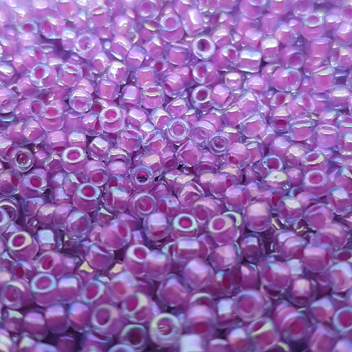 12/0 (#542/2) Fuchsia Lined Light Blue - 24g Tube