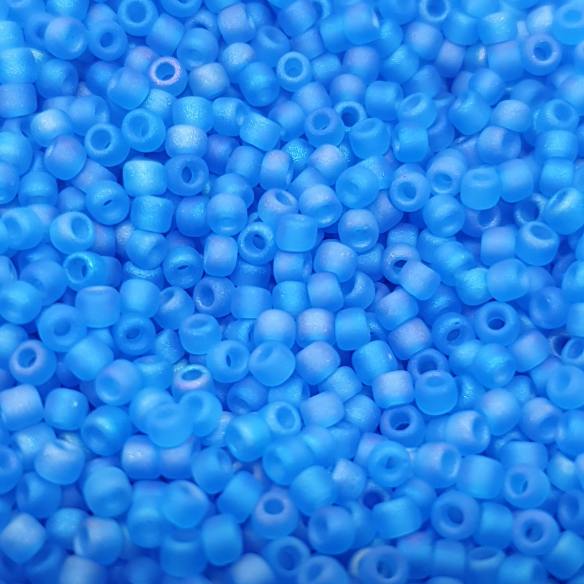 12/0 (#15fab) Aqua Frosted AB - 24g Tube