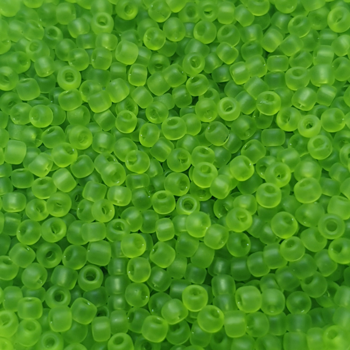 12/0 (#18ma) Lime Green Transparent Matte - 24g Tube