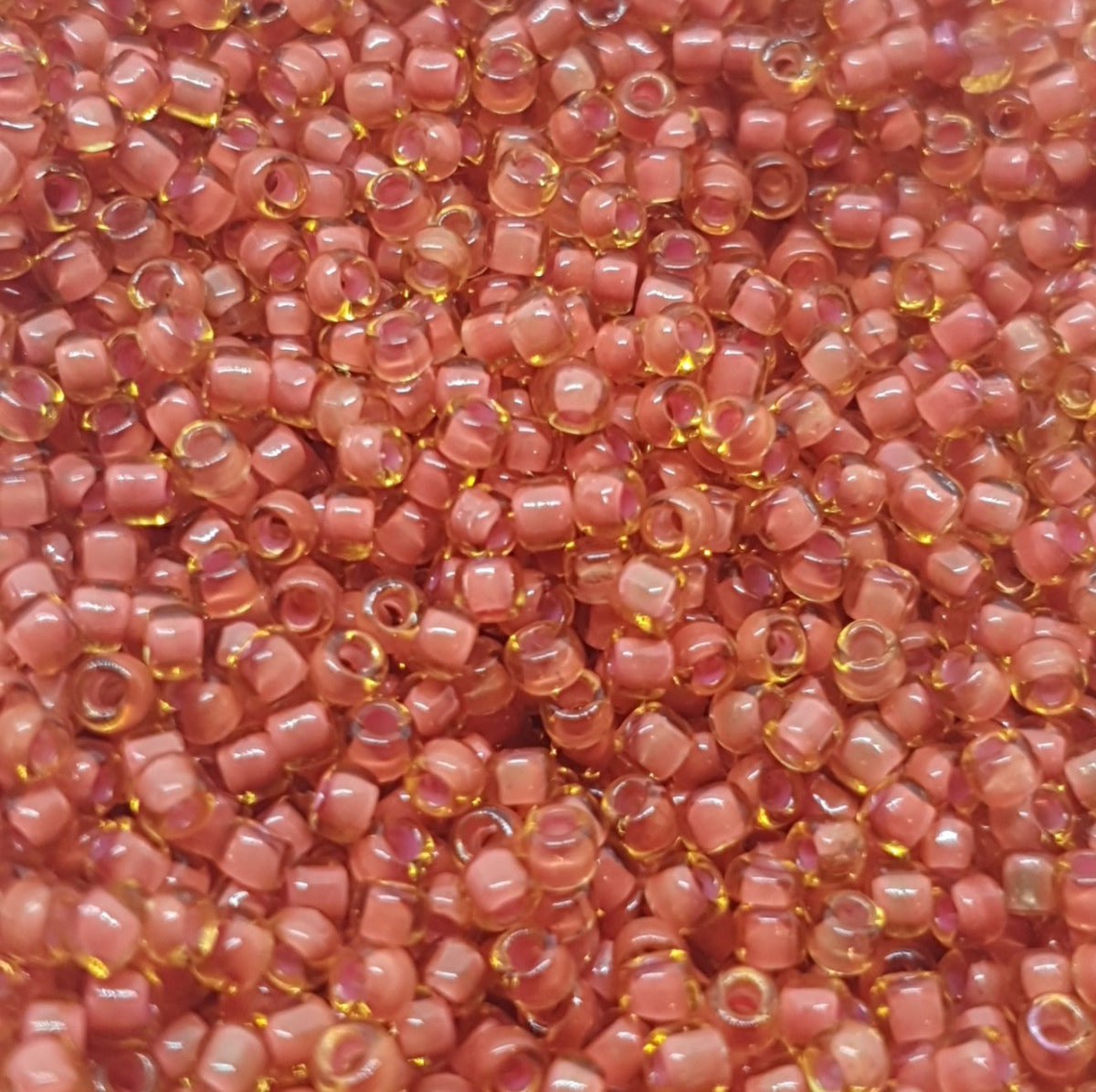 12/0 (#1/210) Pink Lined Amber - 24g Tube