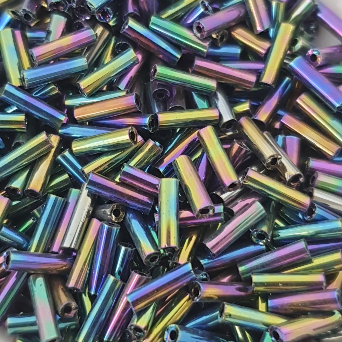 Purple - 6mm Iris (50g) - Bugle Seed Beads