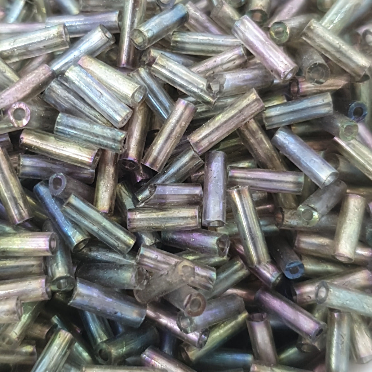 Black - 6mm Iris (50g) - Bugle Seed Beads