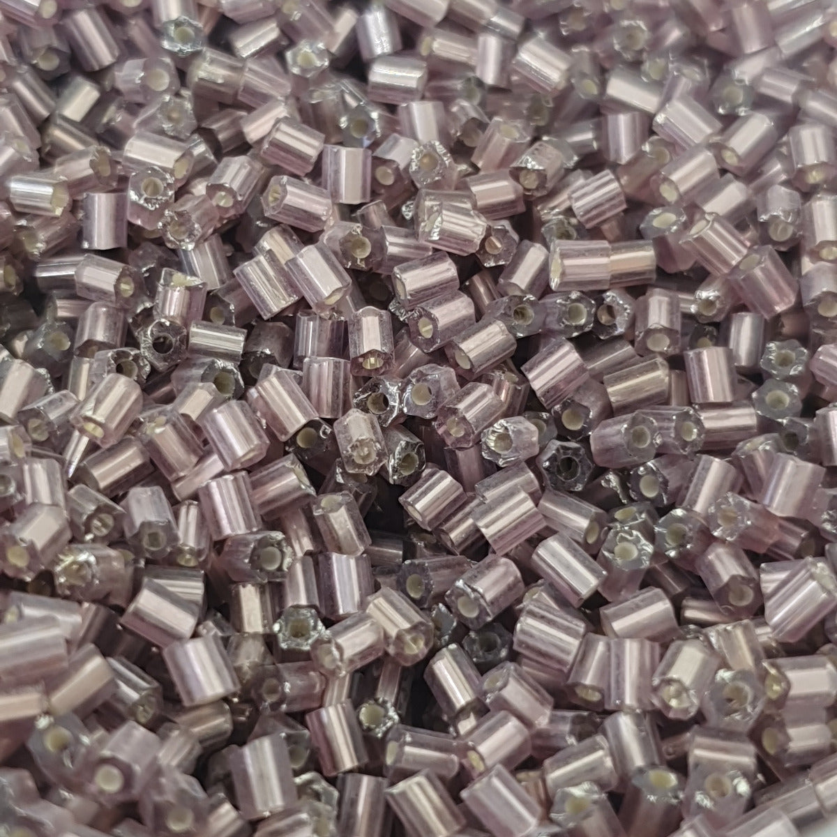 Amethyst - 2mm Silverlined (50g) - Bugle Seed Beads