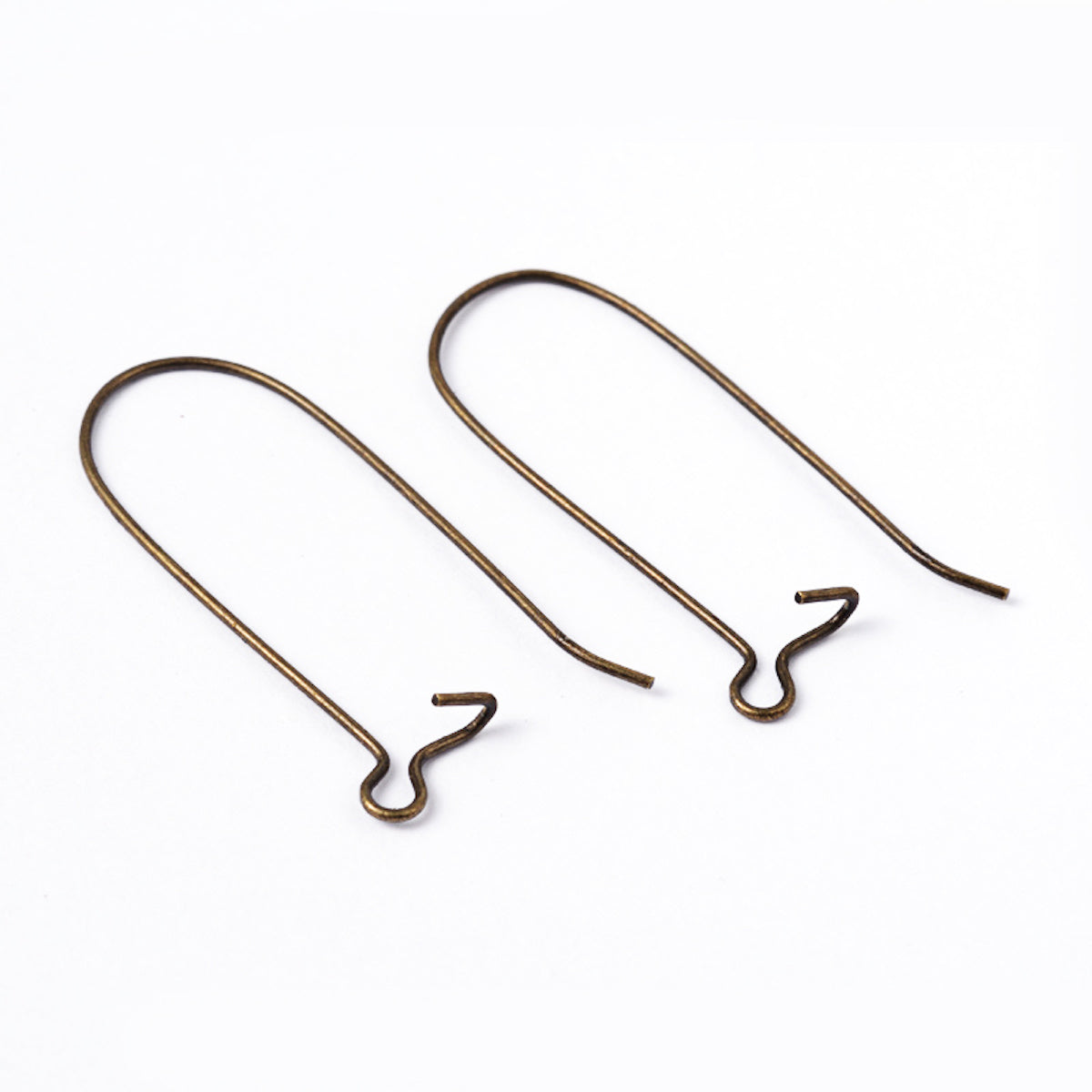 33mm Kidney Ear Wires (10) - Ancient Gold