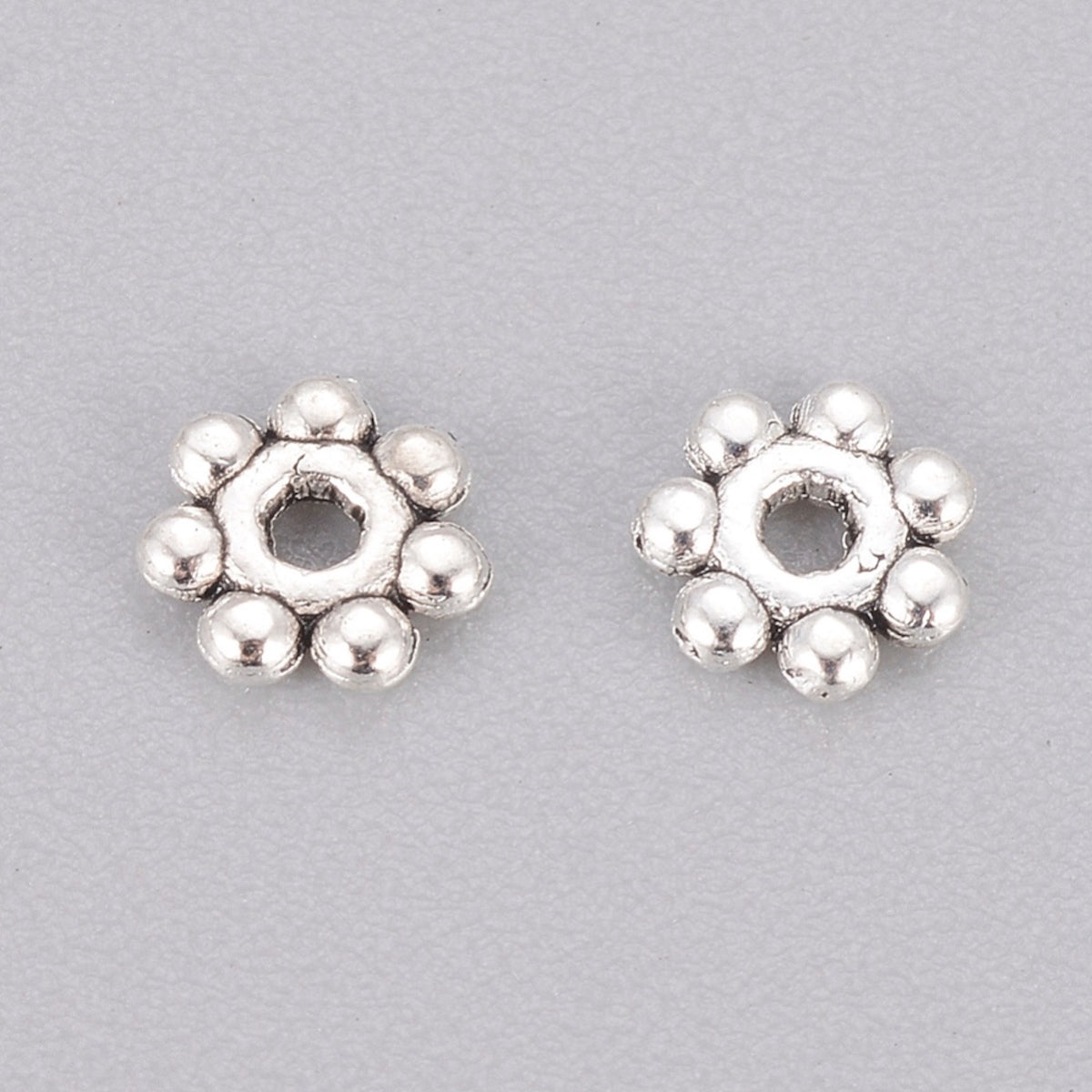 4mm Daisy Spacers (100) - Silver