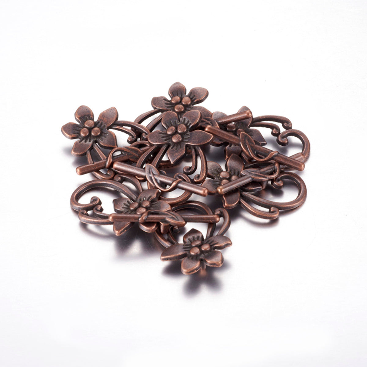 Flower Toggle (1) - Ancient Brass