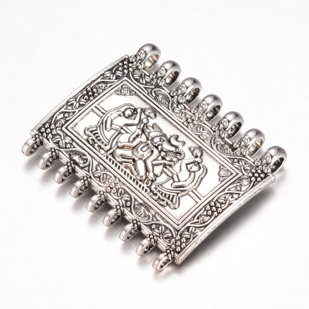 Ganesha Chandelier (1) - Antique Silver