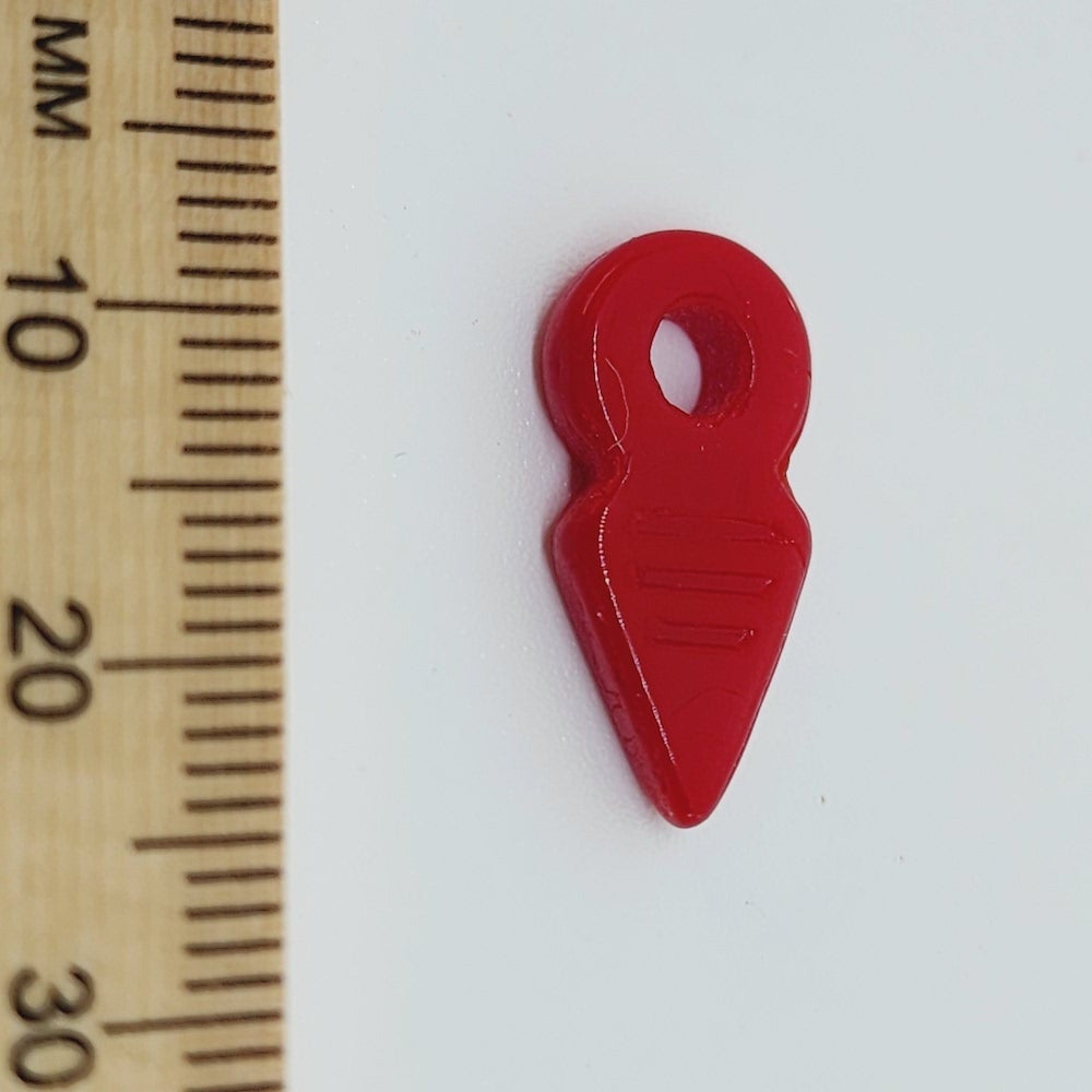 Tuareg Talhakimt (10) - Red Opaque Lustre - Vintage Czech Glass Beads