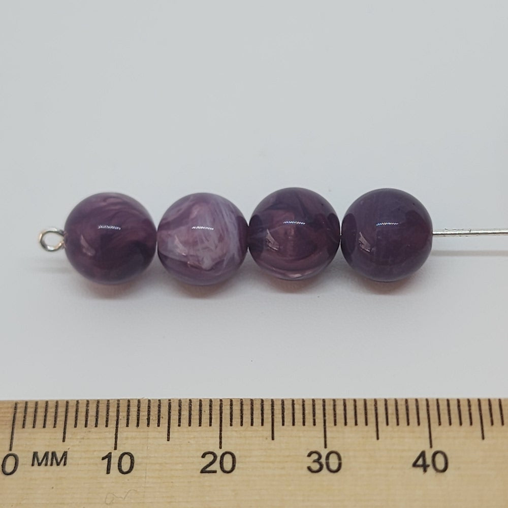 8mm Round Gemstone Look Beads (50) - Amethyst - Bead Shack