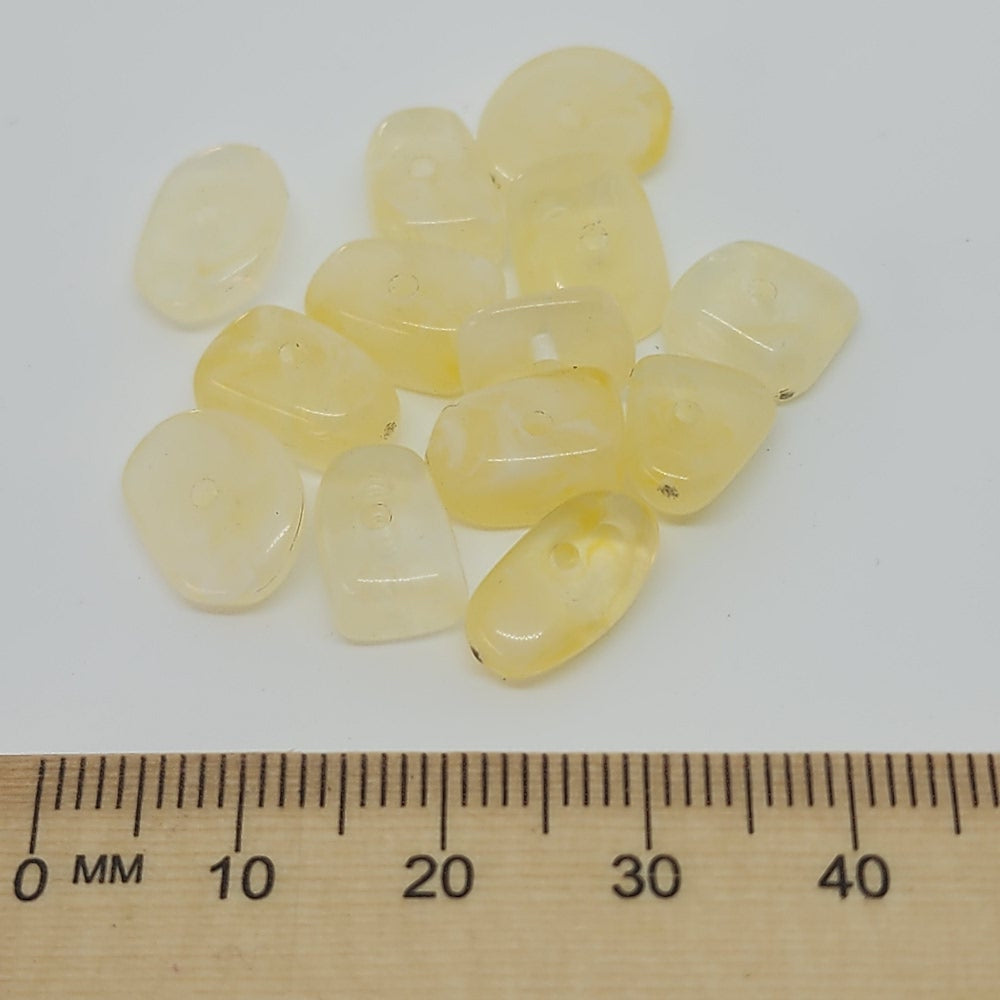 12mm Chip (50) - Citrine - Gemstone Look Vintage Lucite Beads