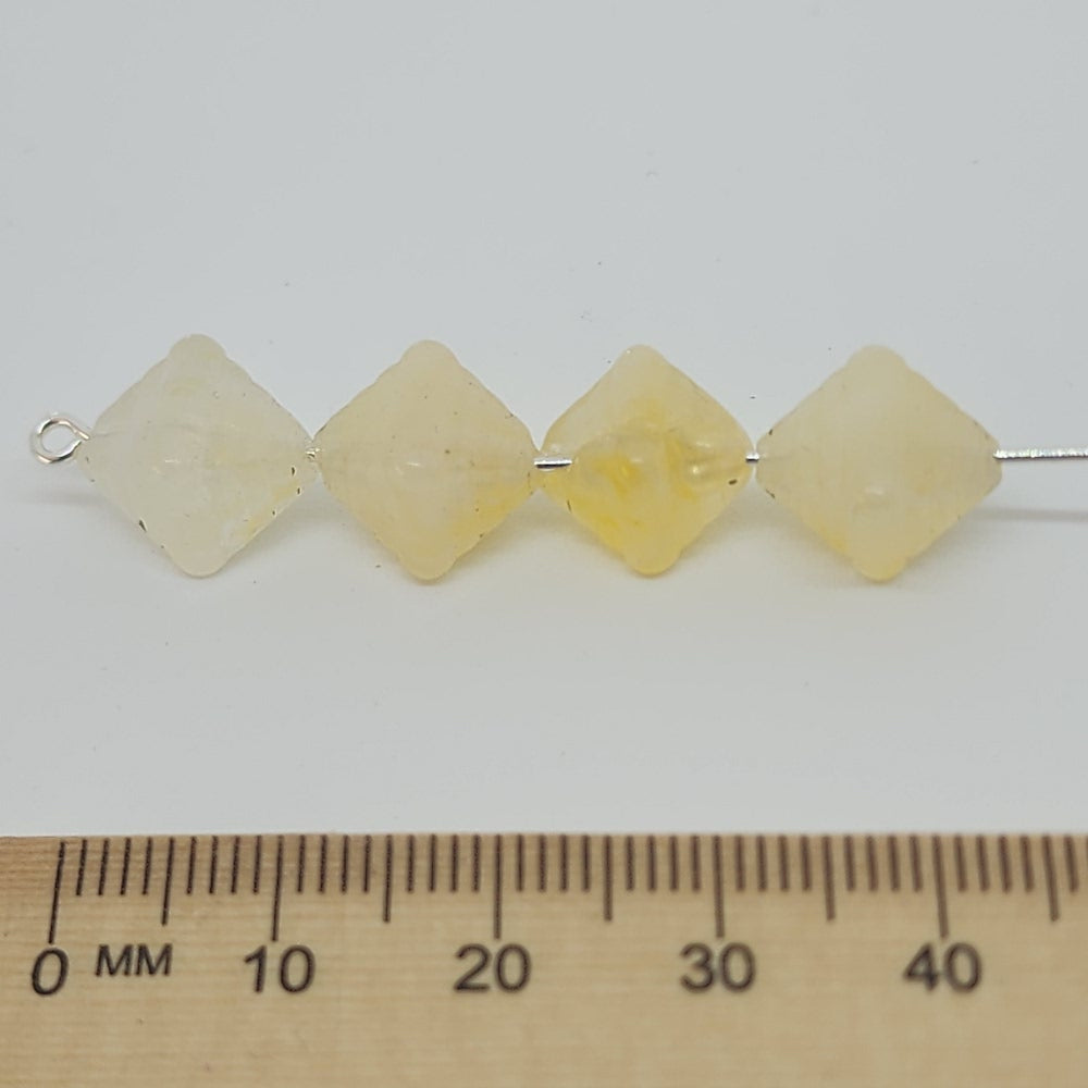 12x10mm Bicone (25) - Citrine - Gemstone Look Vintage Lucite Beads