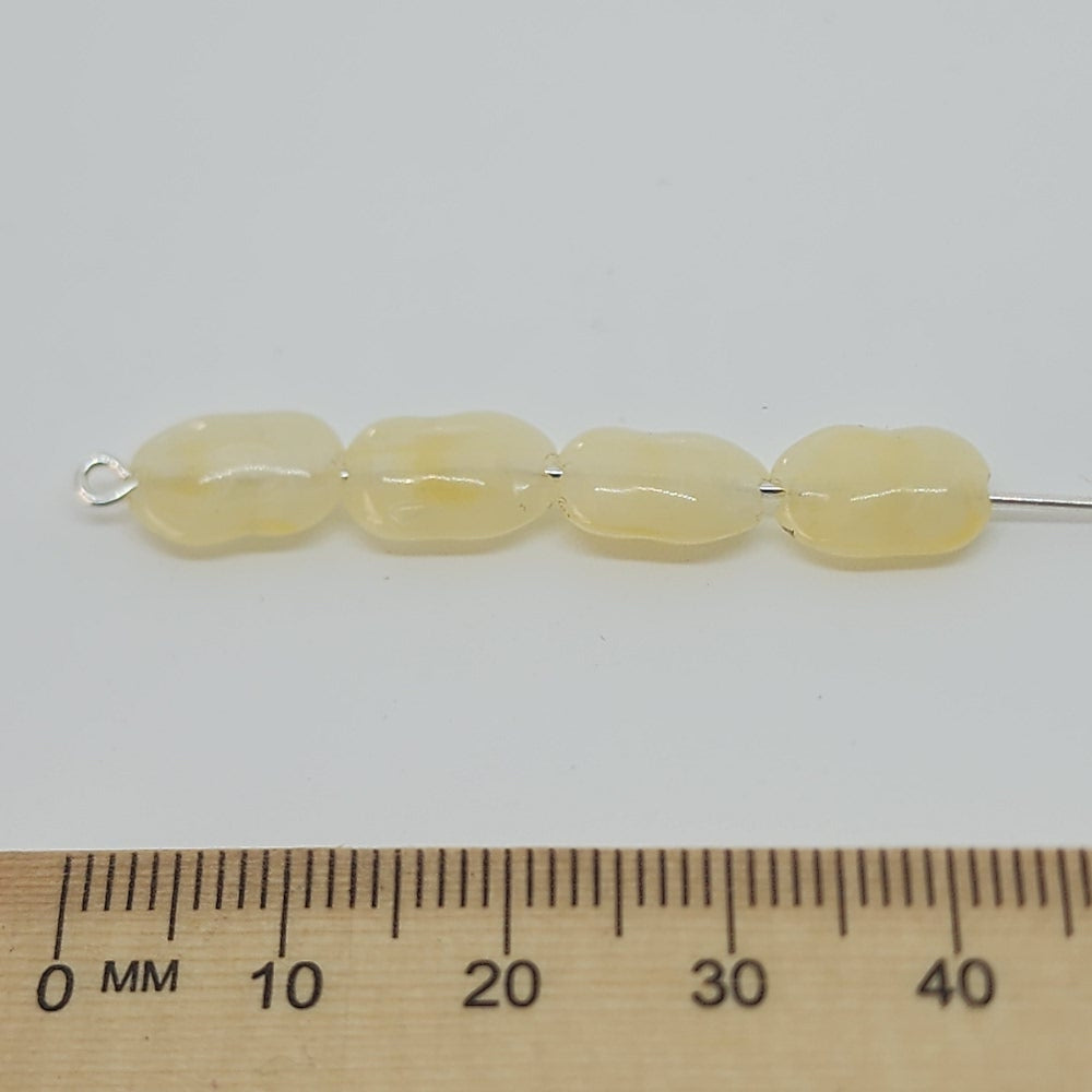 10x7mm Rice Chip (50) - Citrine - Gemstone Look Vintage Lucite Beads
