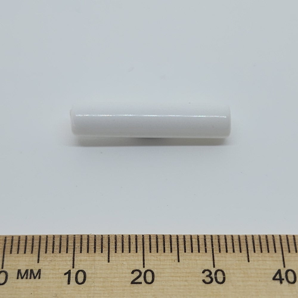26x5mm Tube Vintage Lucite Beads (10) - White