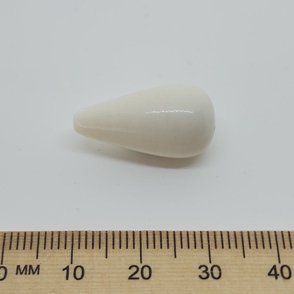 22x12mm Tear Drop Vintage Lucite Beads (10) - Ivory