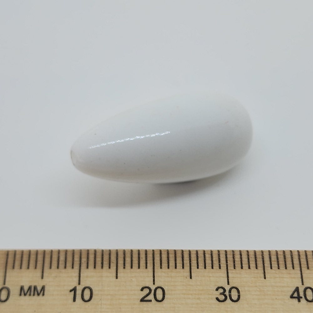 22x13mm Tear Drop Vintage Lucite Beads (10) - White