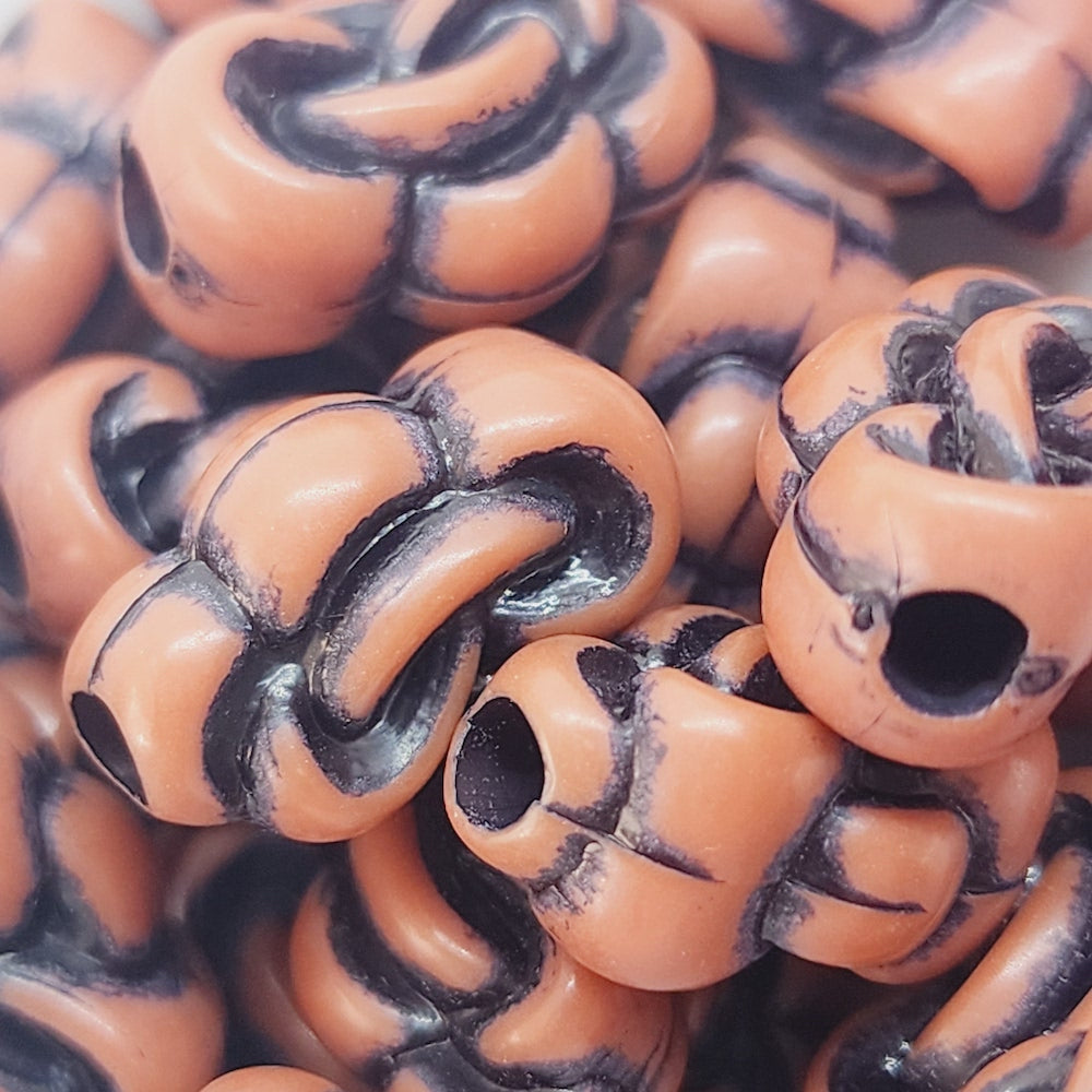 19x12mm Flat Knot (10) - Brown w. Black - South Western Style Vintage Beads