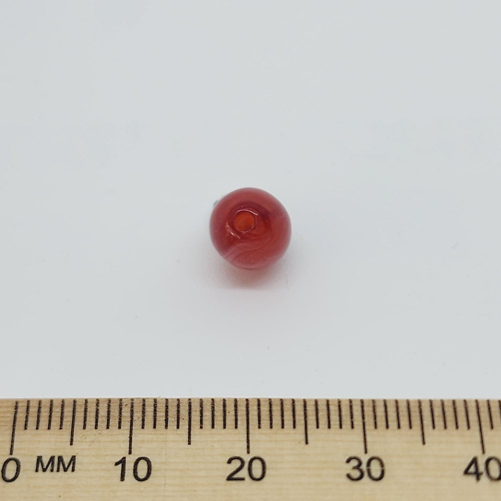 10mm Oval (50) - Ruby - Gemstone Look Vintage Lucite Beads