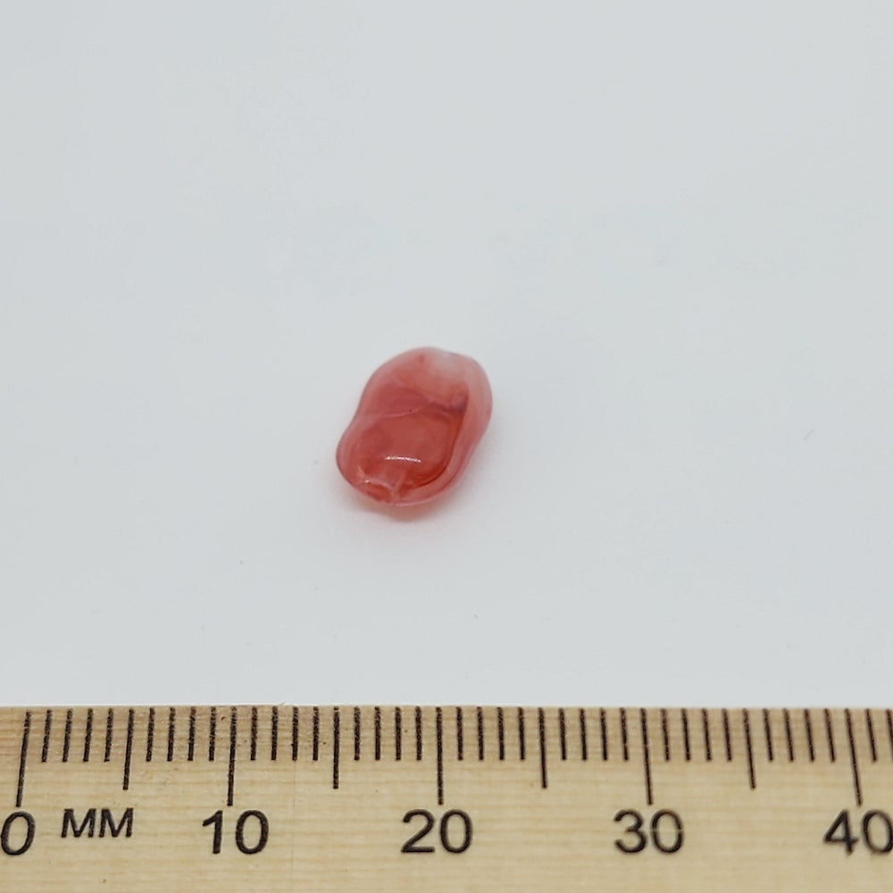 10x7mm Rice Chip (50) - Ruby - Gemstone Look Vintage Lucite Beads